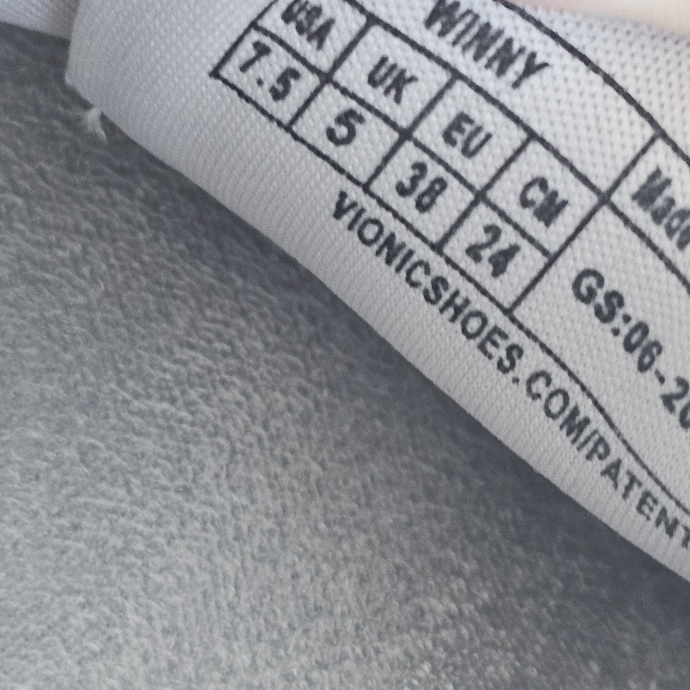 Vionic Winny Metallic Leather Arch Support Sneakers Silver Lace-Up Womens 7.5 - Picture 5 of 11